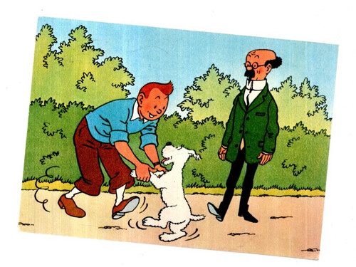 Carte postale tintin - postale, danse
