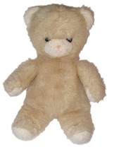 Peluche ours beige blanc