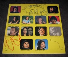 disque vinyle 33T variété française avec nombreux autographes-  70's - TBE+