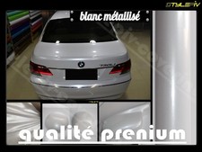 Film vinyle covering blanc brillant métallisé 152x20cm thermoformable adhesif