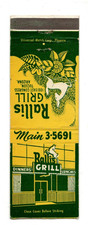RALLIS GRIL matchbook matchcover - TUCSON, ARIZONA
