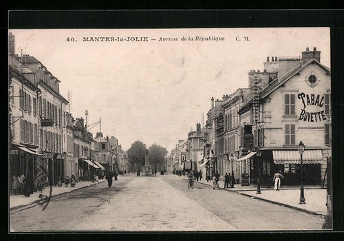 Cpa mantes jolie avenue de - cpa,