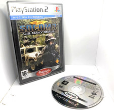 ✅Socom 3 U.S. Navy Seals Ps2 Console PlayStation 2 PAL Fr Platinum Sans Notice