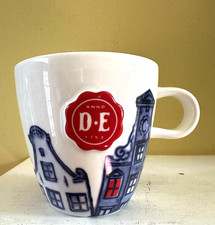 Douwe Egberts Red Seal Logo Coffee Cup Hollandschen Waaren 3-7/8" tall 16oz MINT