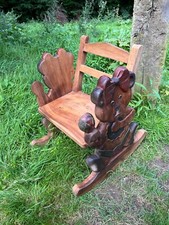 Fauteuil a bascule bois massif enfant Rocking Chair **