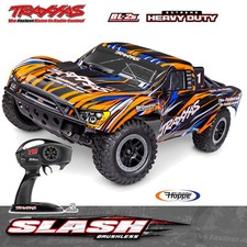 Traxxas TRX58334-4-ORNG Slash 1/10 2WD Camion De Course ORNG RTR BL-2S Sans Clip