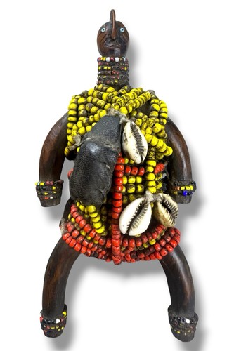 Figurine ethnique bois - figurine, avec