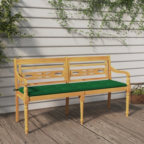 Banc batavia avec coussin - avec, gris