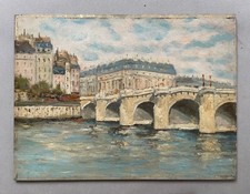 Paris, le Pont Neuf, huile sur