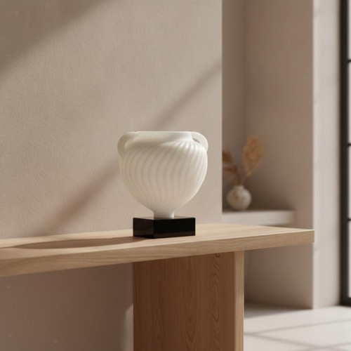 Vase avec socle marbre - en,