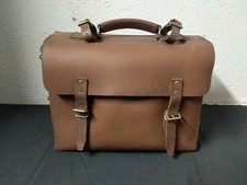 Ancienne Sacoche De Metier En Cuir Vintage Plombier Électricien Dans Son Jus !!!