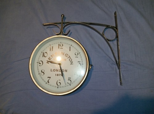 Horloge gare noire double - gare,