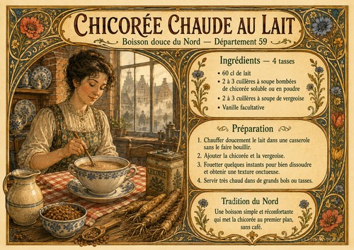 Affiche chicorée chaude - affiche, a4