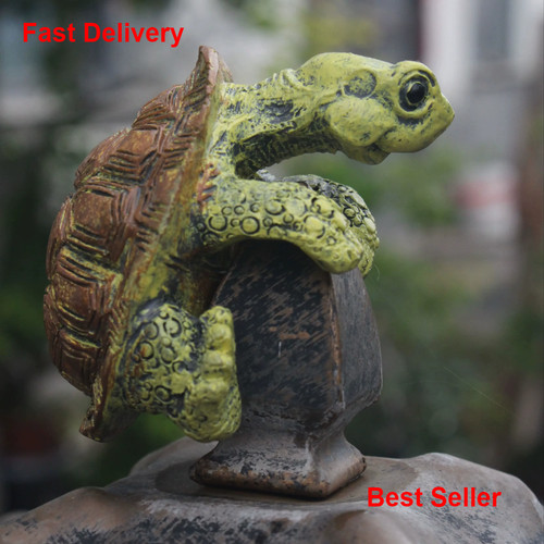Statue tortue grimpante en - de,