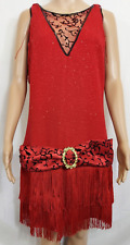 INCHARACTER COSTUMES Red Charleston Flapper Dress Size Medium Halloween Dress