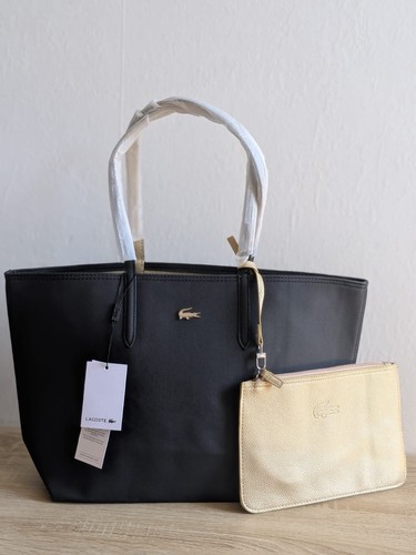 Sac cabas lacoste noir - lacoste,