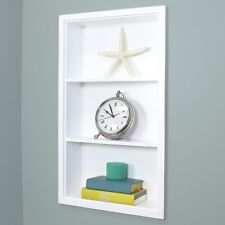 IMPERFECT XL/14x24 White Recessed Sloane Wall Niche with plain back