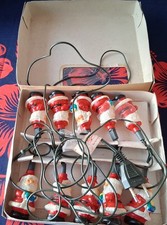 Ancienne Guirlande Électrique 10 lampes Père Noël