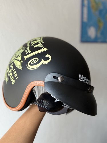 Casque moto jet vintage - , style