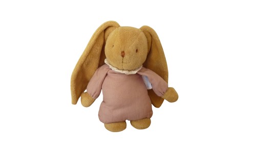 Peluche lapin musical marron