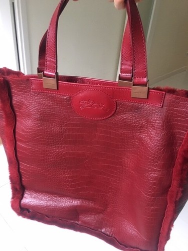 Sac cabas longchamp - cabas, rouge