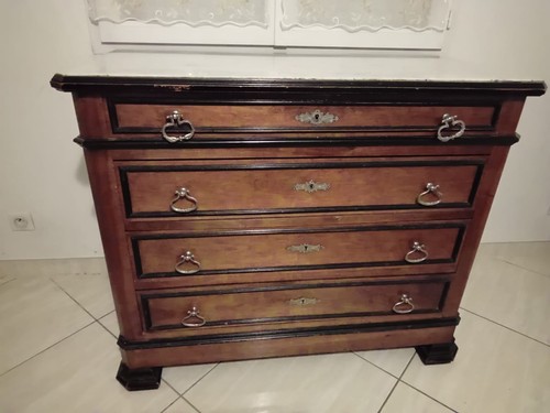 Commode avec plateau marbre - plateau,