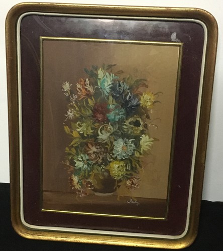 Peinture ancienne bouquet - ancienne,