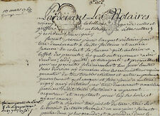 1768 Taillefontaine Aisne notary deed sale land by Baquet Decolnet in VIGNY