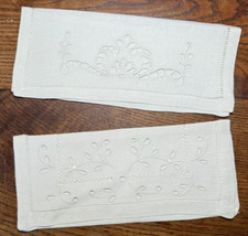 ANTIQUE EMBROIDERY - TABLEWARE 2 towel pockets - linen embroidery