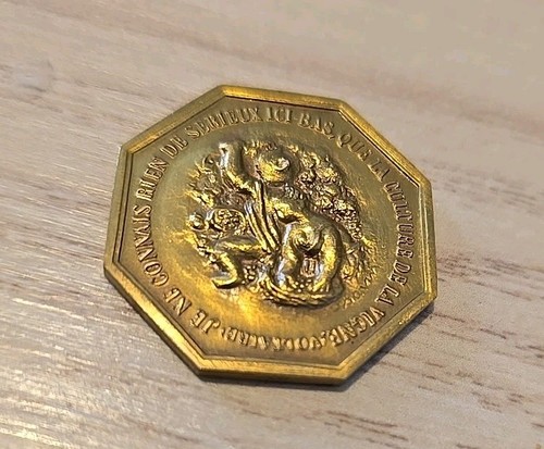 Médaille jeton bronze vœux - médaille,,