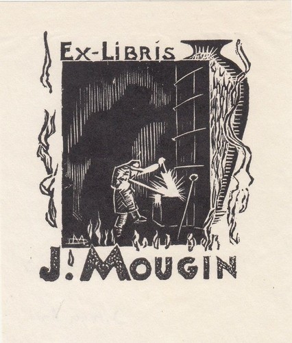 Exlibris livre art bois - exlibris, d'art