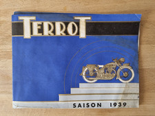 catalogue publicitaire d'époque TERROT GAMME 1939 GRAND SPORT 500 RSSE 750CC VA
