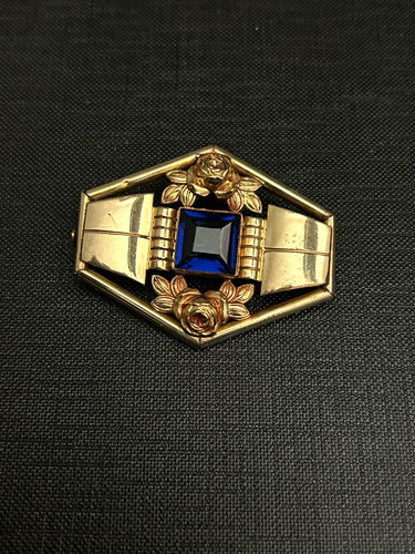 Broche ancienne plaqué or - -,