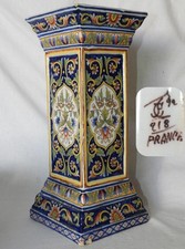 FOURMAINTREAUX in DESVRES: Large vase decorated Rouen (19th century) 31.5 cm