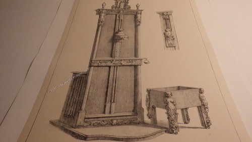 1860 chevalet peintre bois - en,