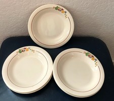 6 assiettes creuses en emaux de longwy 22 cm