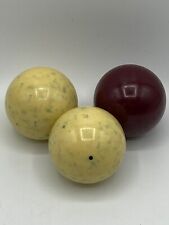 Lot de 3 boules de billard anciennes