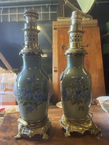 Paire lampe pétrole oil - à,