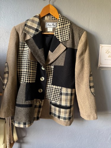 Vintage french patchwork wool - vintage,