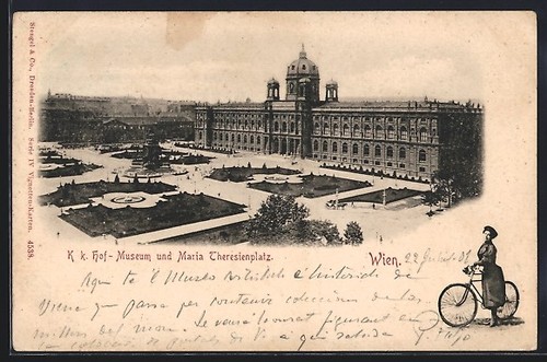 Carte postale vienne dame à - carte,