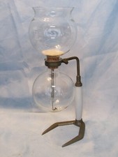 Vtg Hellem Glass Vacuum Coffee Pot 6 Tasses Cups France