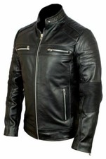 Veste En Cuir Pour Homme Noire
