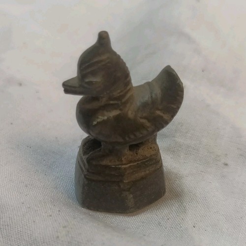 Figurine canard métal sur - canard, en