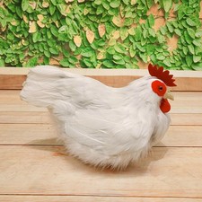 Figurine de poule blanche