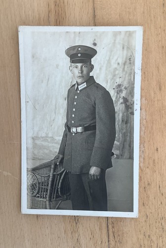 Carte photo soldat allemand - photo,