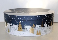 Boîte cadeau ronde « la nuit de Noël »