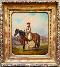 Tableau ancien Lajos Kolozsváry 1871-1937 Hongrie Vacher hongrois à cheval Cadre