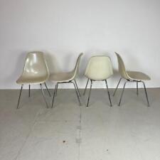 4x Eames Dss Chaises Herman Miller 50s 60s Parchemin H Base #3843