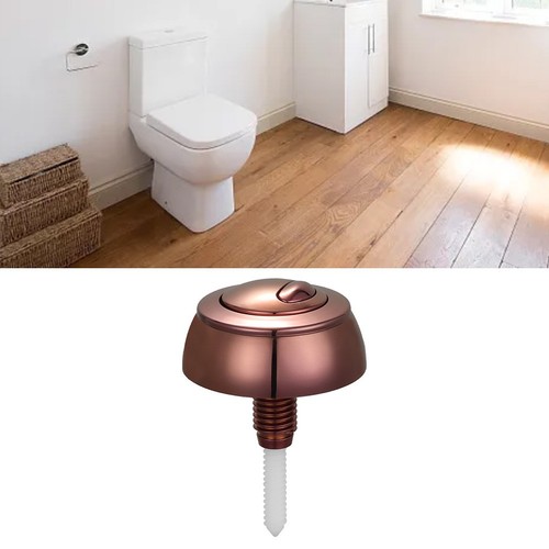 Bouton chasse eau or - bouton, rose