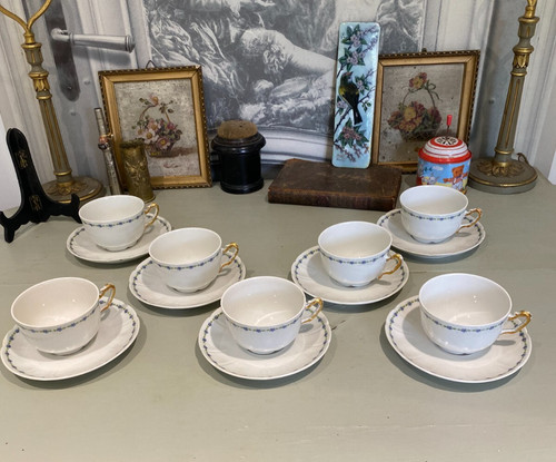 Limoges guerin 7 tasses - w.,